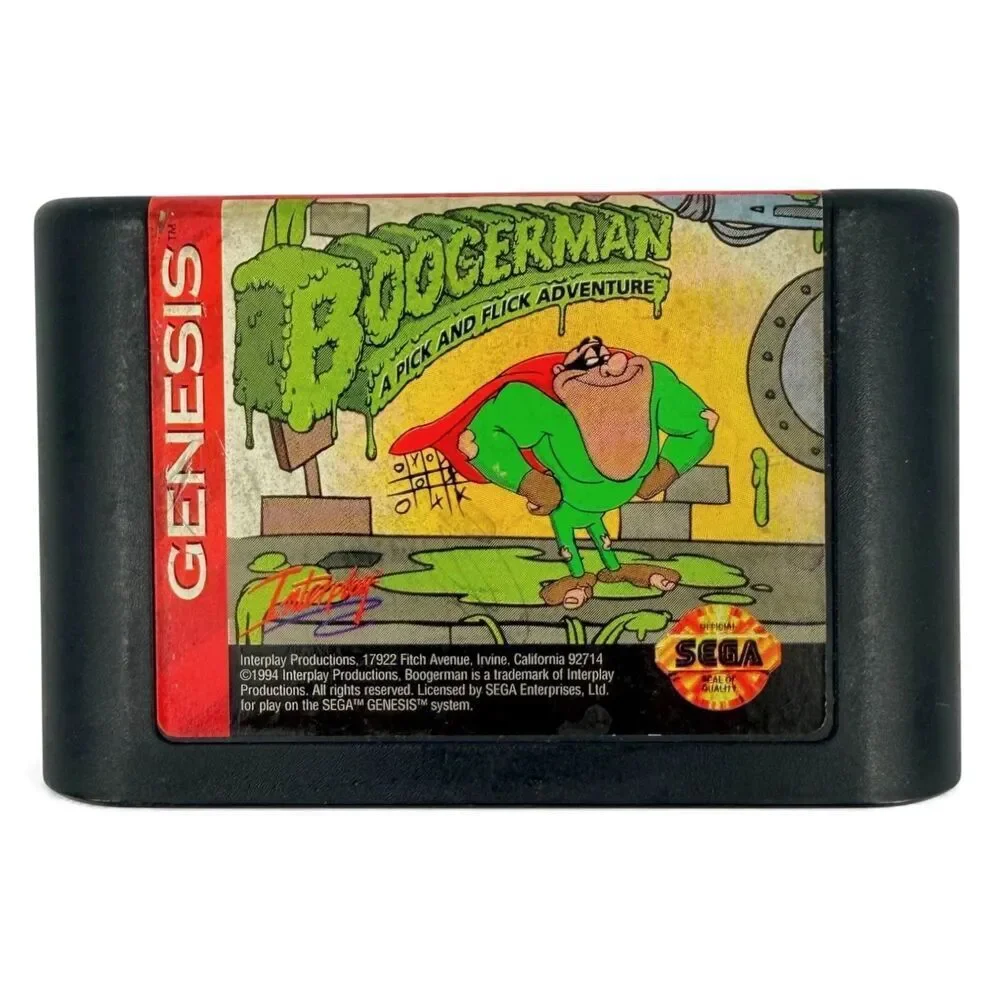 Sega Genesis Boogerman A Pick and Flick Adventure Game Cartridge 16-Bit